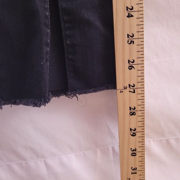 Mother Jeans 26 Black Insider Slit Ankle Fray Not Guilty - Picture 9 of 14